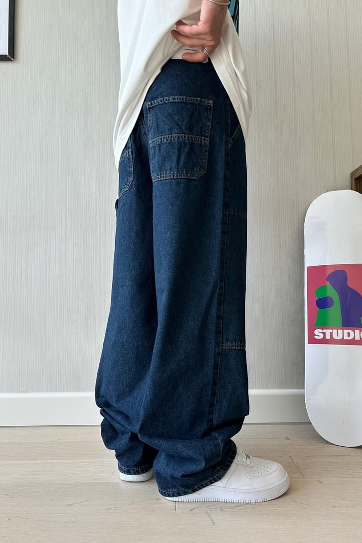 Long Pocket Baggy Jean