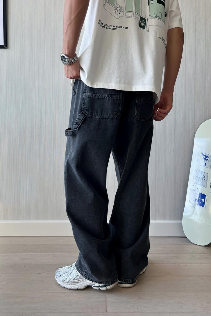 Long Pocket Baggy Jean