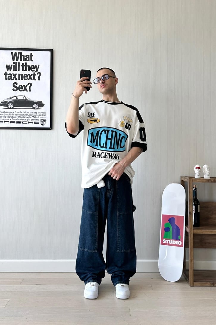 Long Pocket Baggy Jean