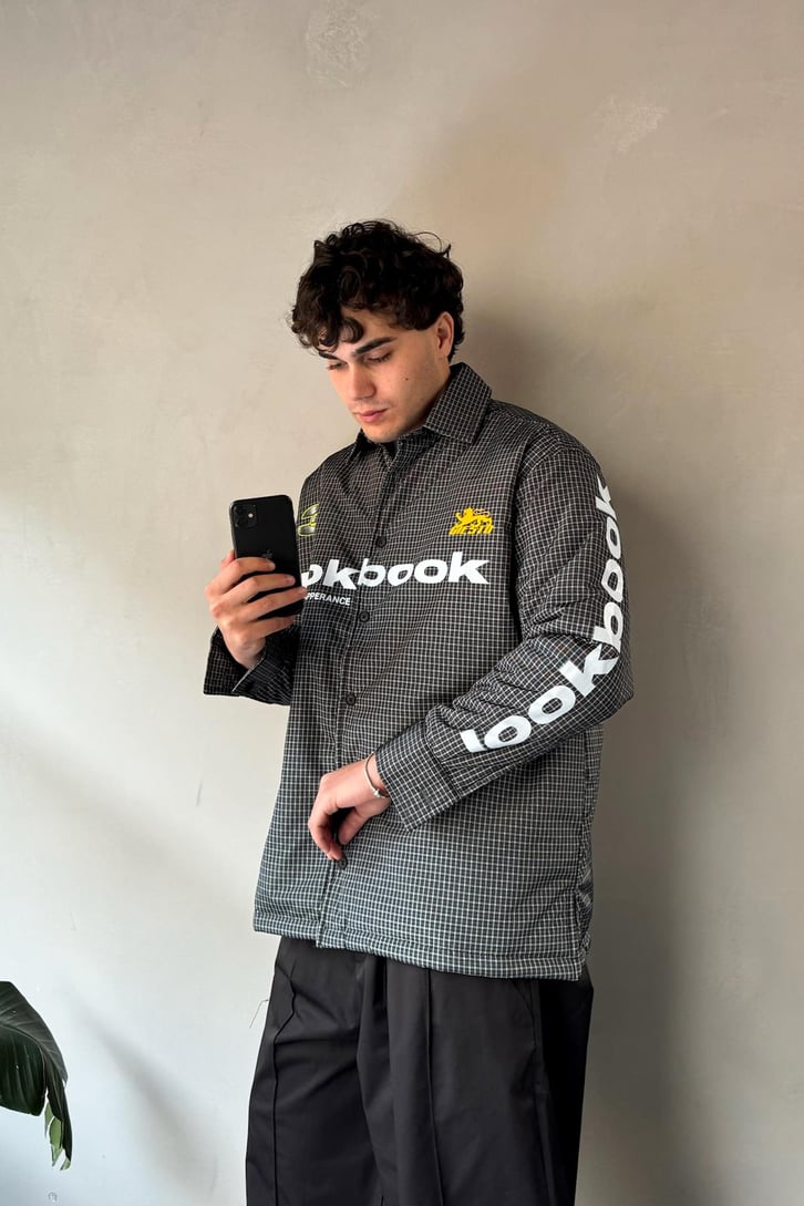 Look Book Baskılı Oversize Şişme Gömlek