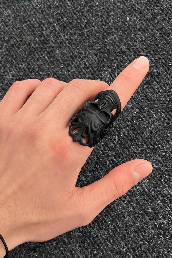 Lord Skull Siyah Ayarlanabilir Yüzük