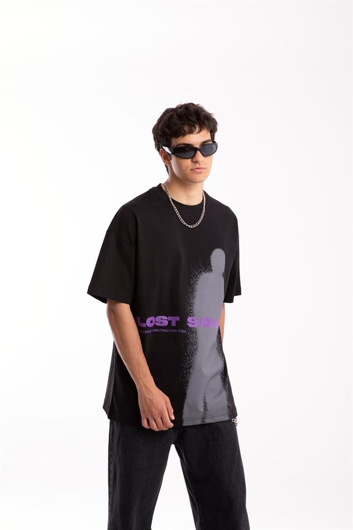 Lost Souls Baskılı Oversize Tshirt