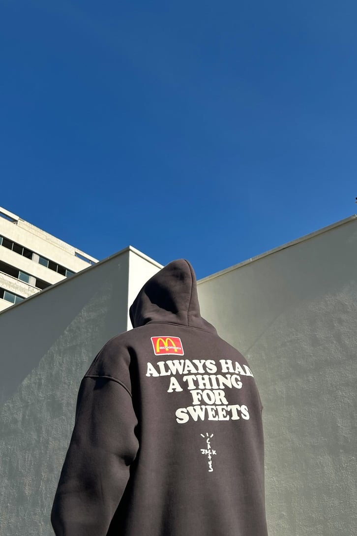 M Apple Pie Baskılı Füme Oversize Sweatshirt