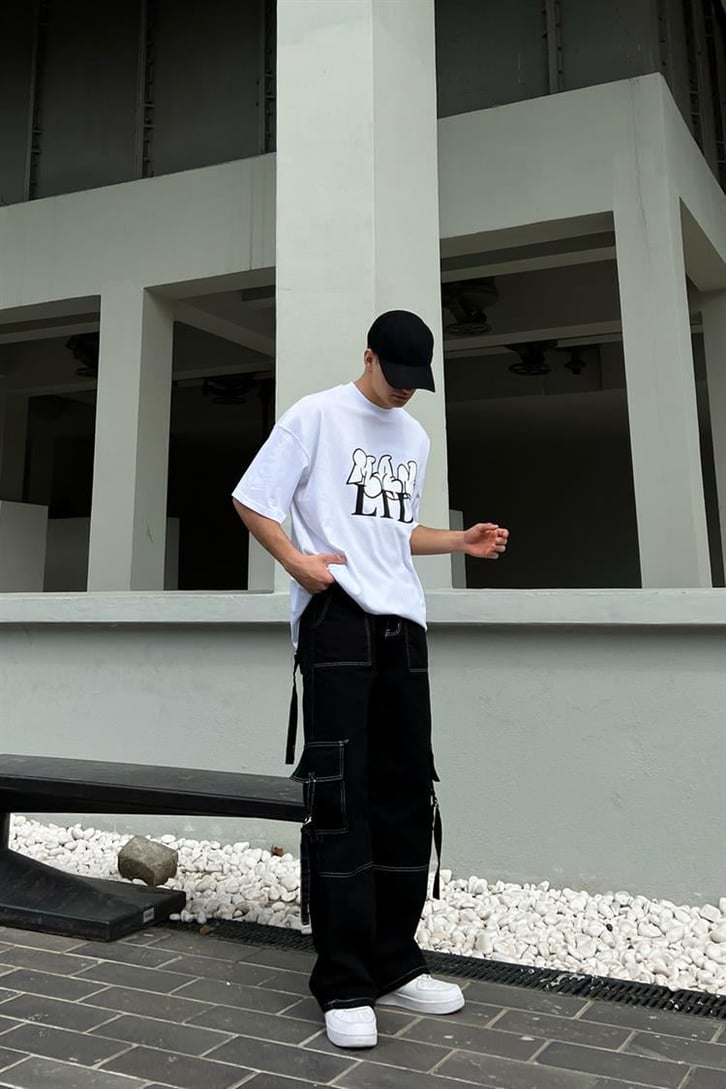 Man Ltd Beyaz Oversize Tişört