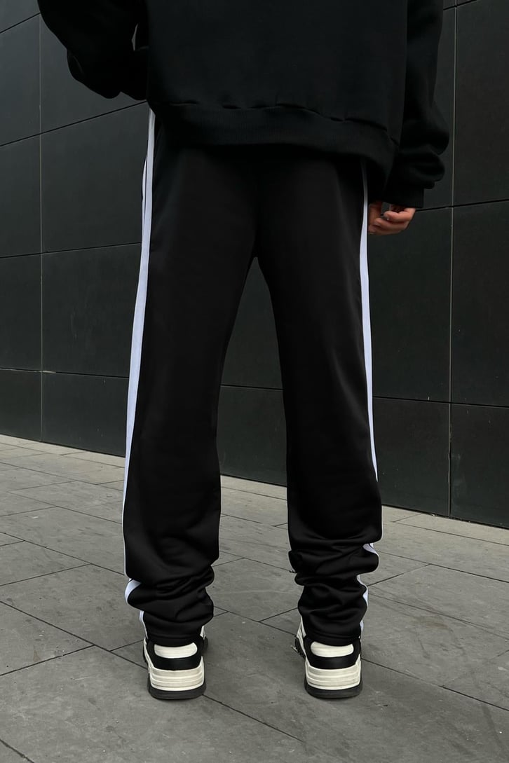 Man Ltd Şeritli Siyah Eşofman Altı