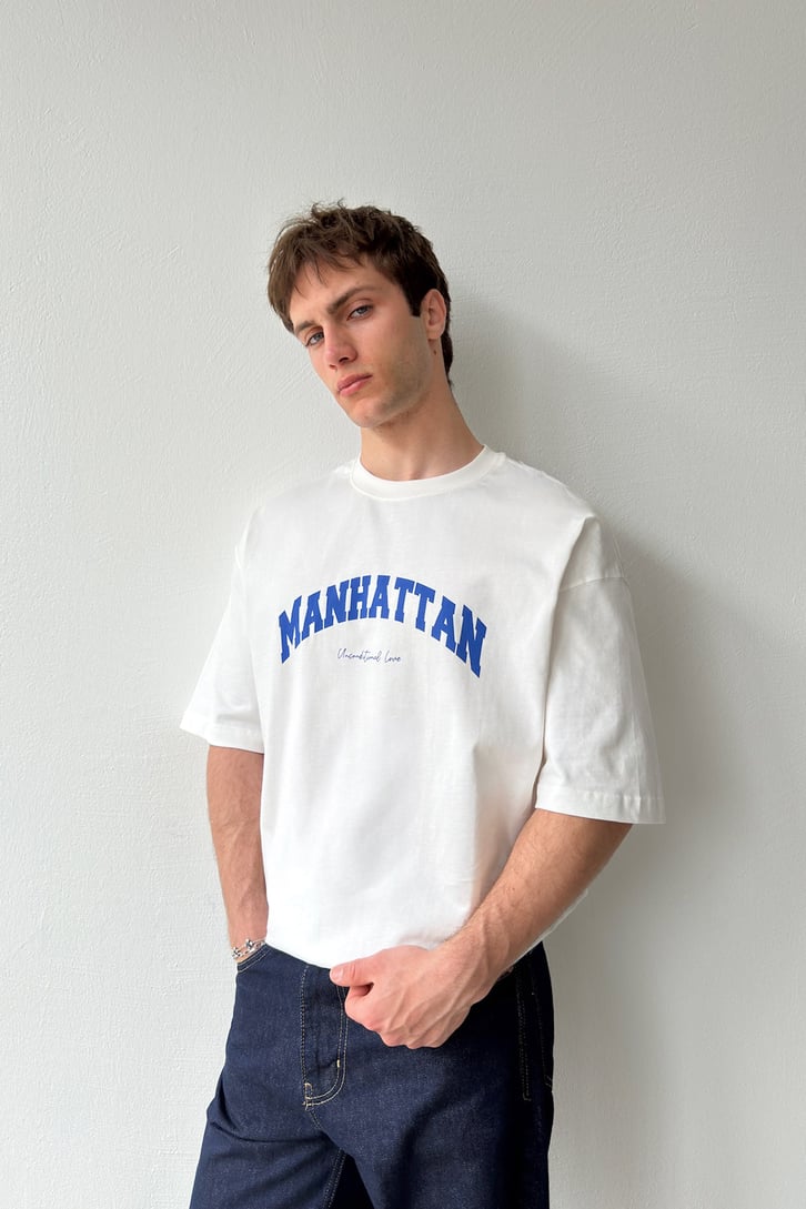 Manhattan Baskılı Tişört