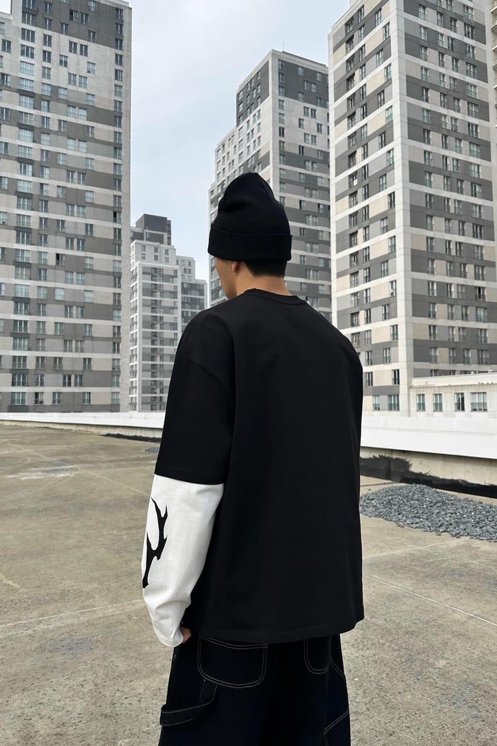 Manson Siyah Long Sleeve Tişört