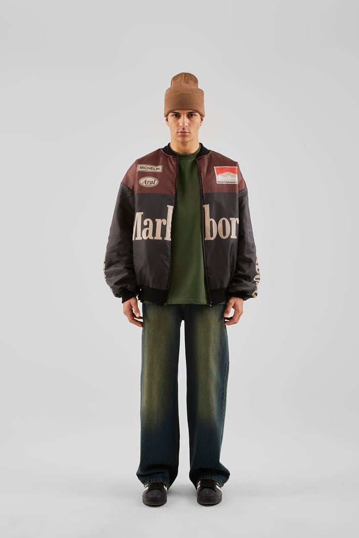 Marlboro Baskılı Paraşüt Kumaş Ceket