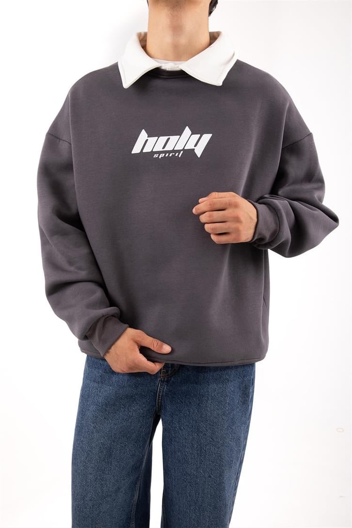 Mid90's Yaka Oversize Mavi Sweatshirt
