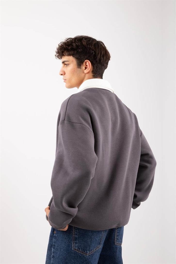 Mid90's Yaka Oversize Mavi Sweatshirt