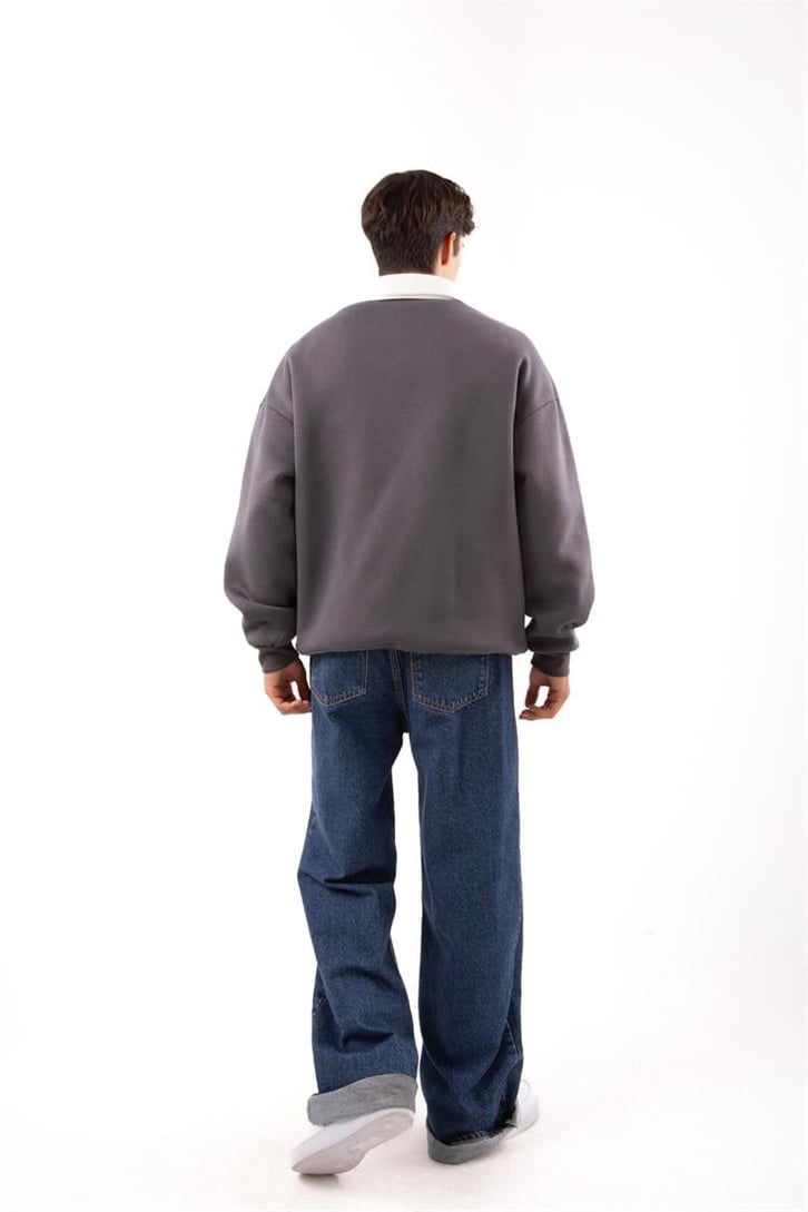 Mid90's Yaka Oversize Mavi Sweatshirt