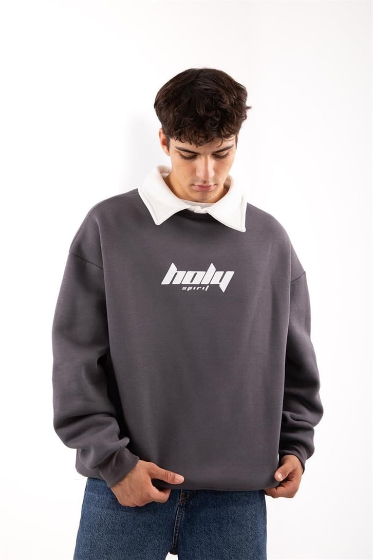 Mid90's Yaka Oversize Mavi Sweatshirt