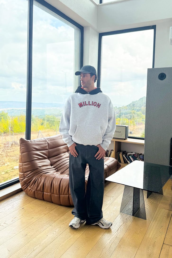 Million Baskılı Hoodie