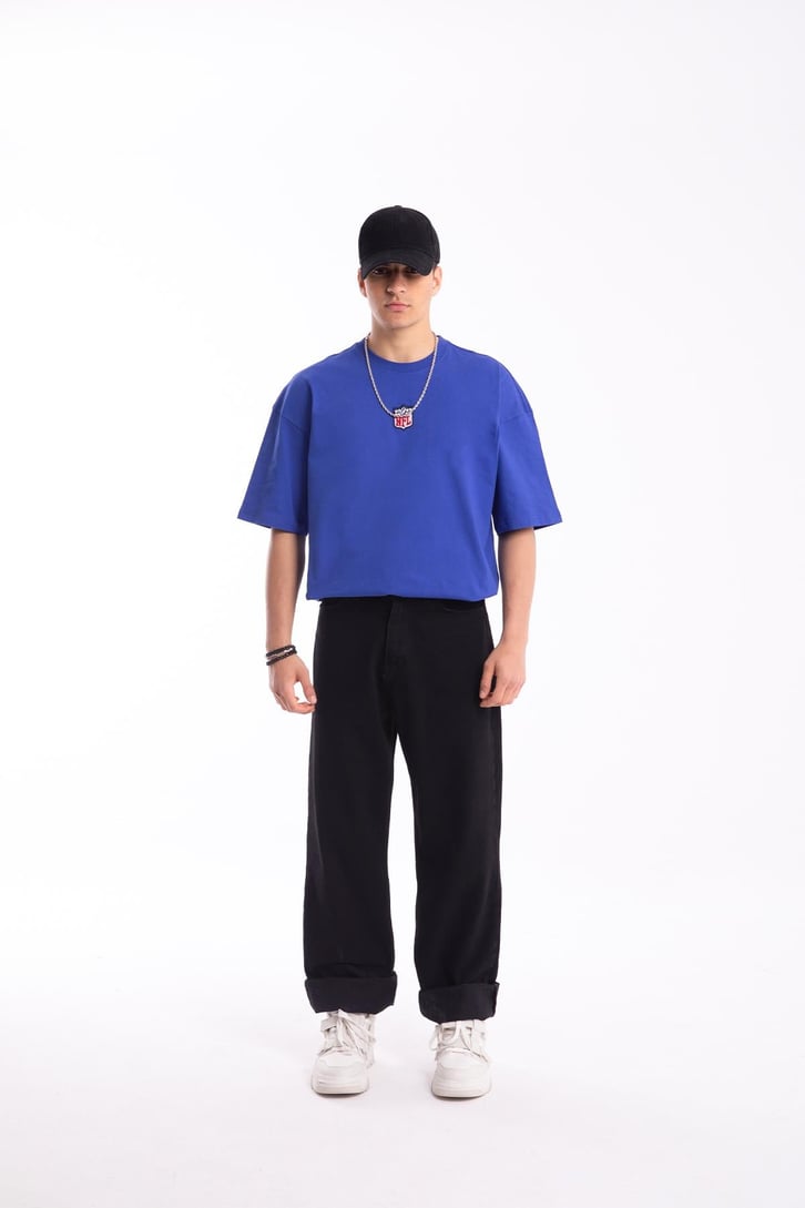 Mini Logo Nakışlı Oversize Tshirt