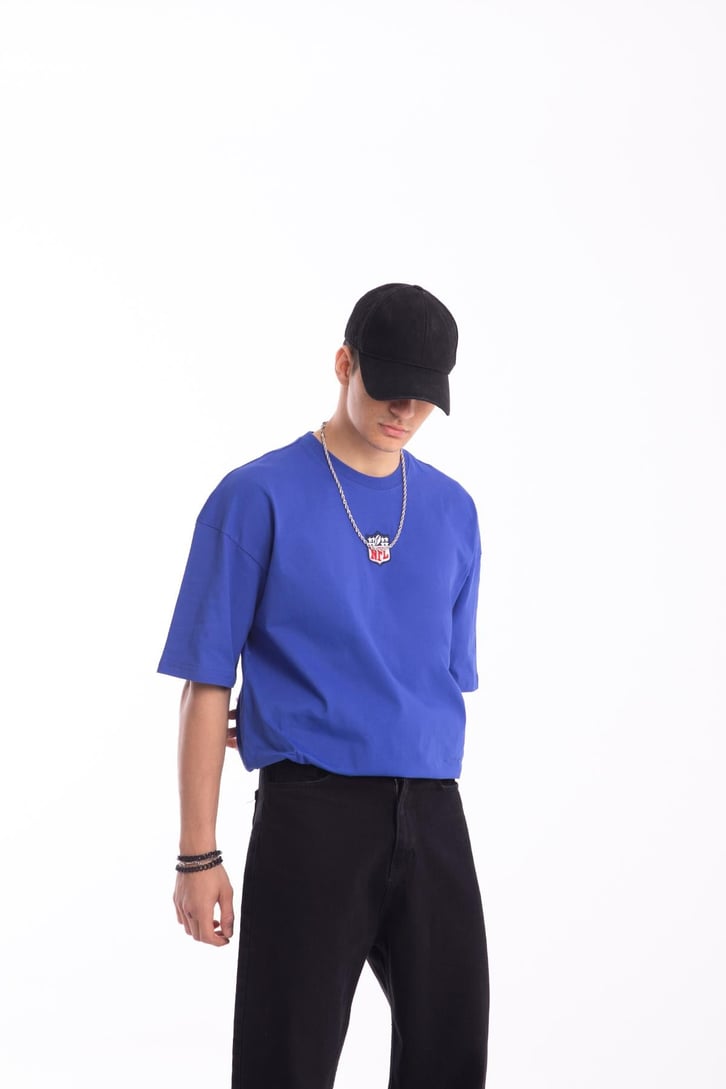 Mini Logo Nakışlı Oversize Tshirt