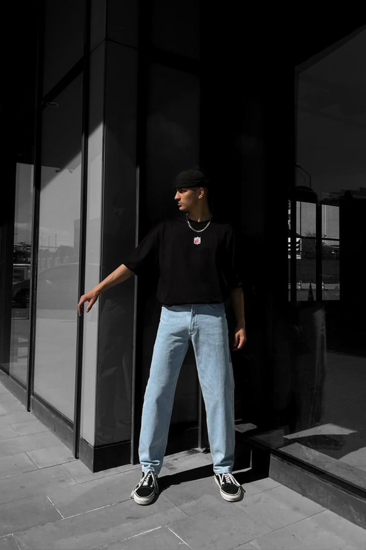Mini Logo Nakışlı Oversize Tshirt