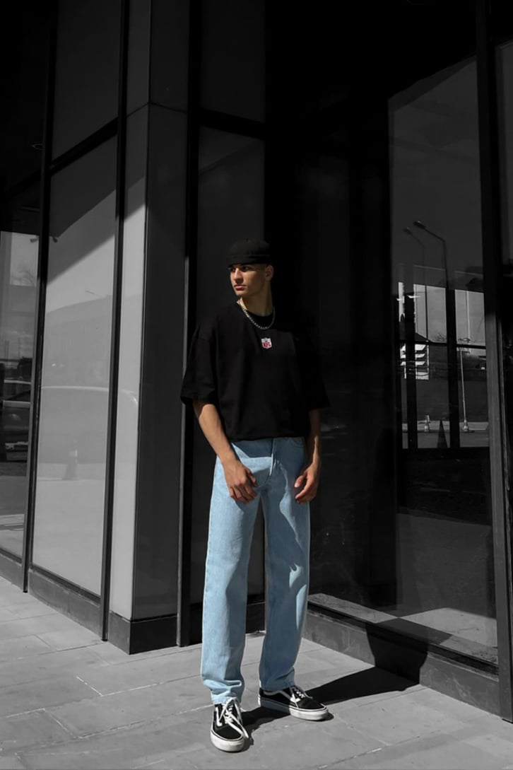 Mini Logo Nakışlı Oversize Tshirt