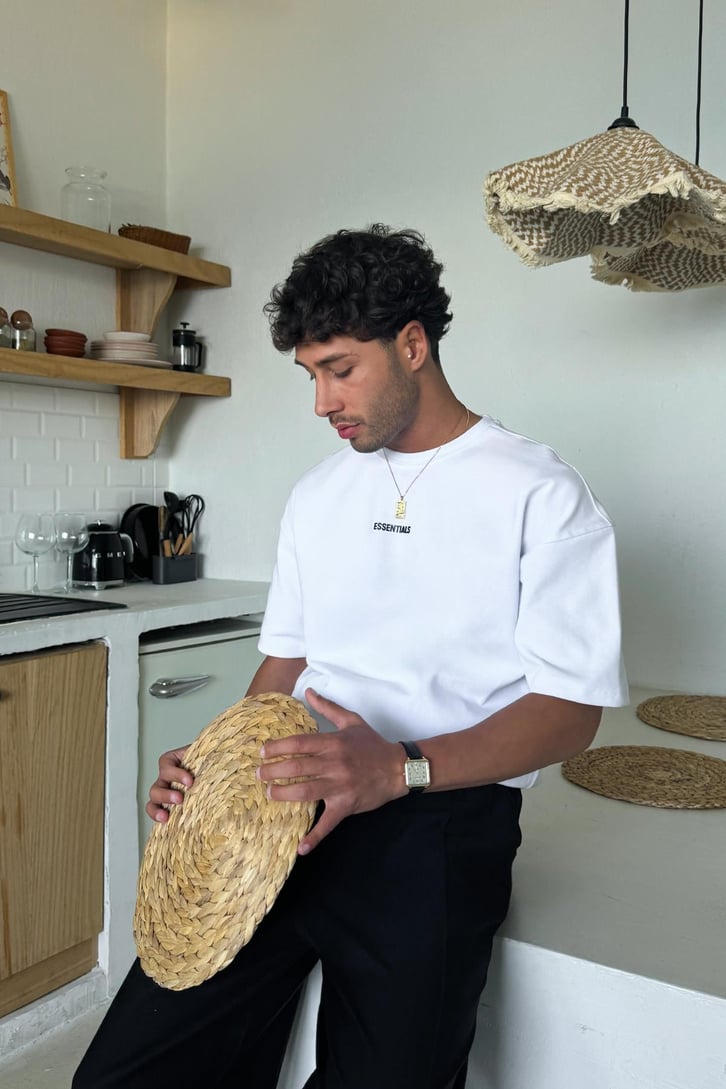 Minimal Baskılı Oversize Tişört