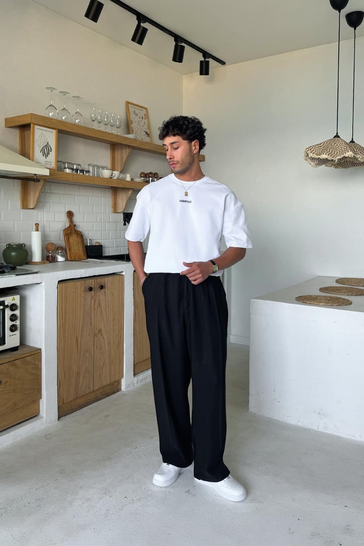 Minimal Baskılı Oversize Tişört