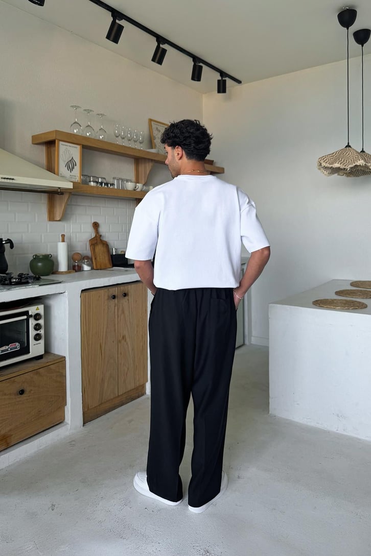 Minimal Baskılı Oversize Tişört