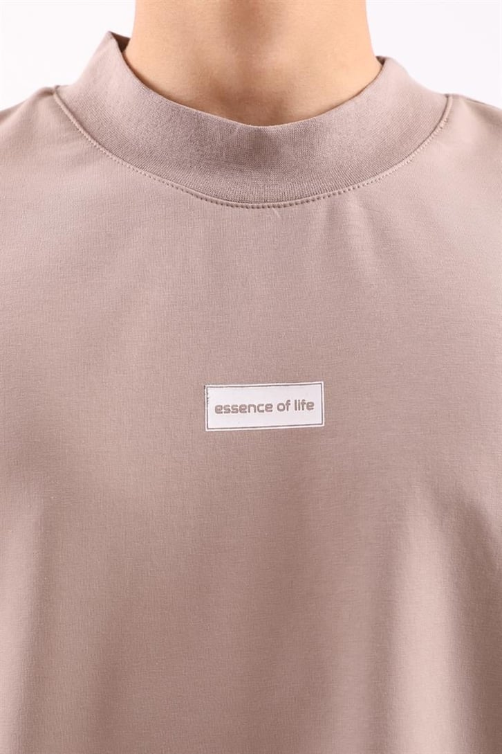 Minimal Logo Baskılı Vizon Eşofman Takımı