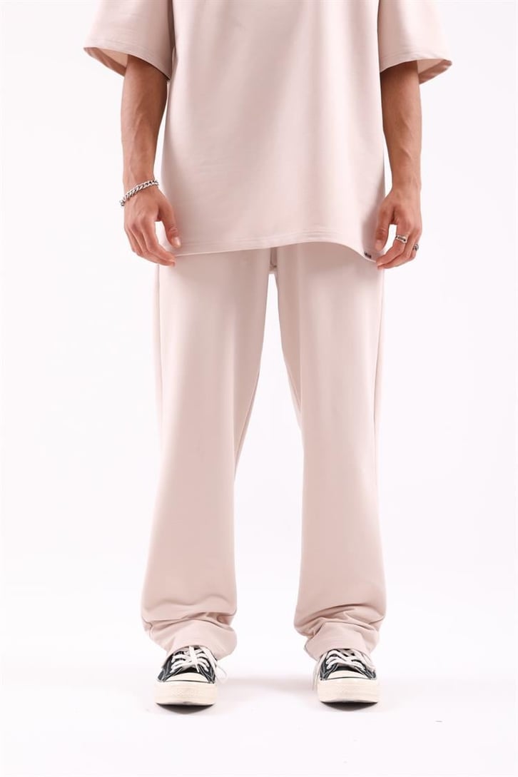 Minimal Logo Baskılı Vizon Eşofman Takımı