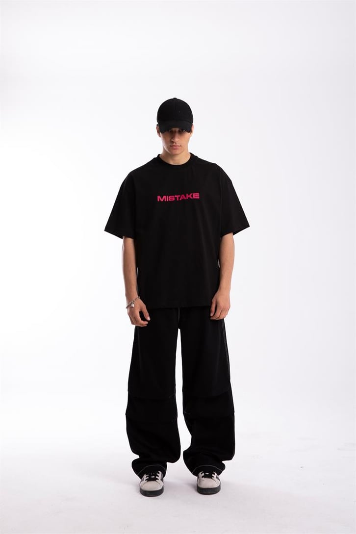 Mistake Baskılı Beyaz Oversize Tshirt
