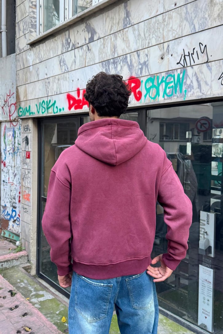 Nakışlı Full Zip Hoodie