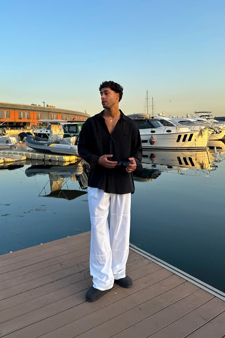 Nakışlı Oversize Gömlek