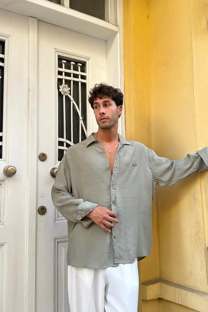 Nakışlı Oversize Gömlek