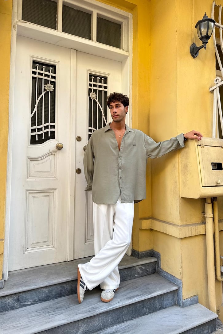 Nakışlı Oversize Gömlek
