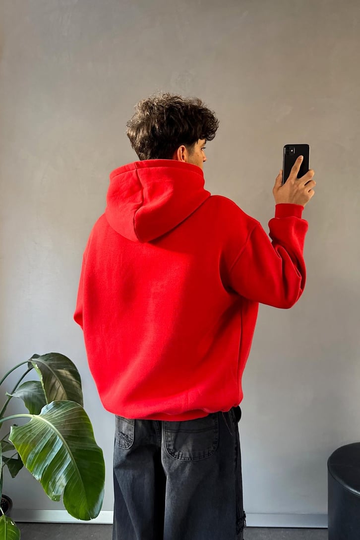 Nakışlı Oversize Hoodie