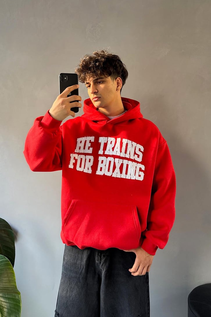 Nakışlı Oversize Hoodie