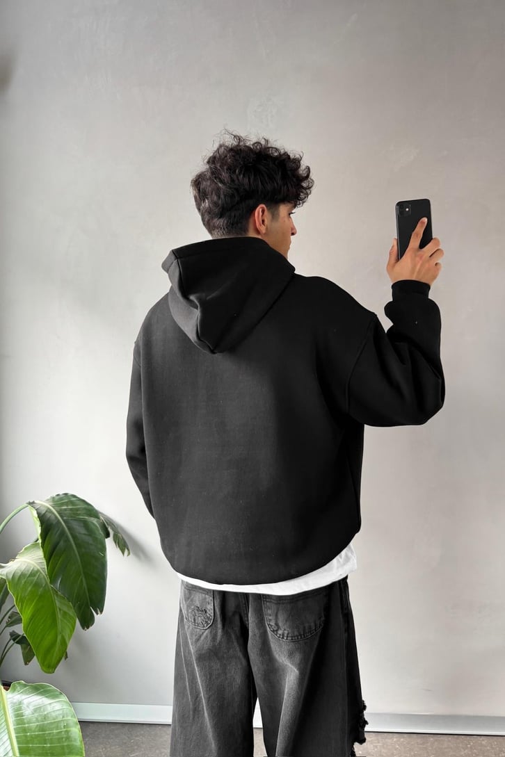 Nakışlı Oversize Hoodie
