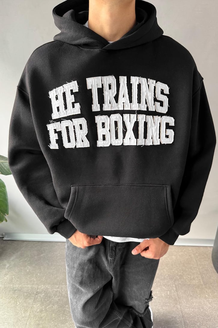Nakışlı Oversize Hoodie