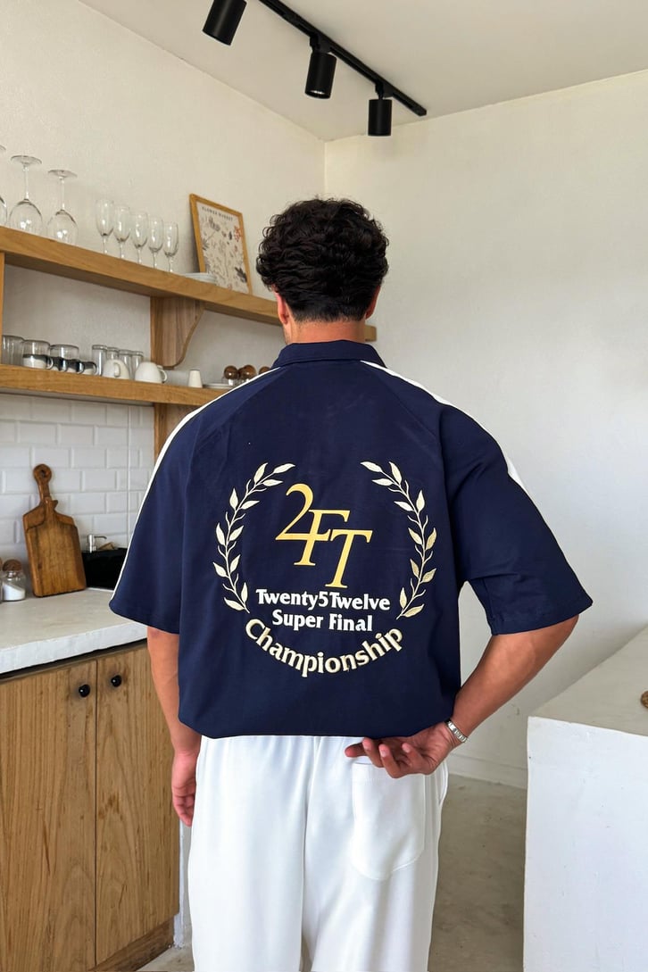 National Baskılı Polo Yaka Tişört