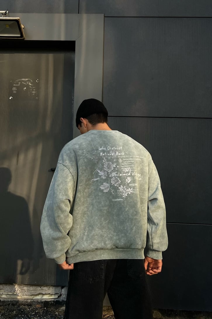 National Park Sìrt Baskìlì Acid Wash Sweatshirt
