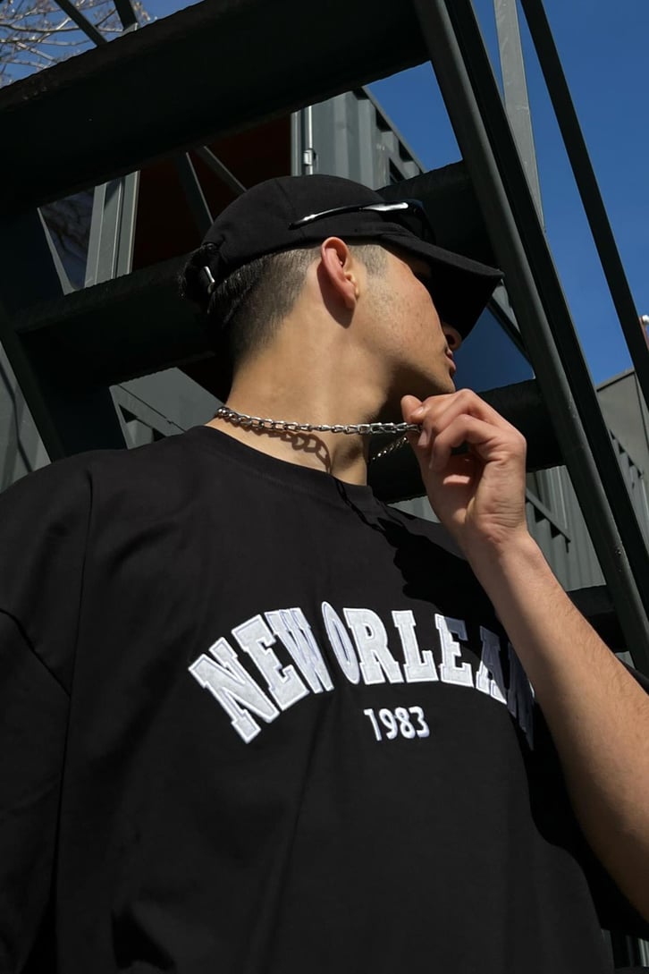 New Orleans Nakışlı Oversize Tshirt