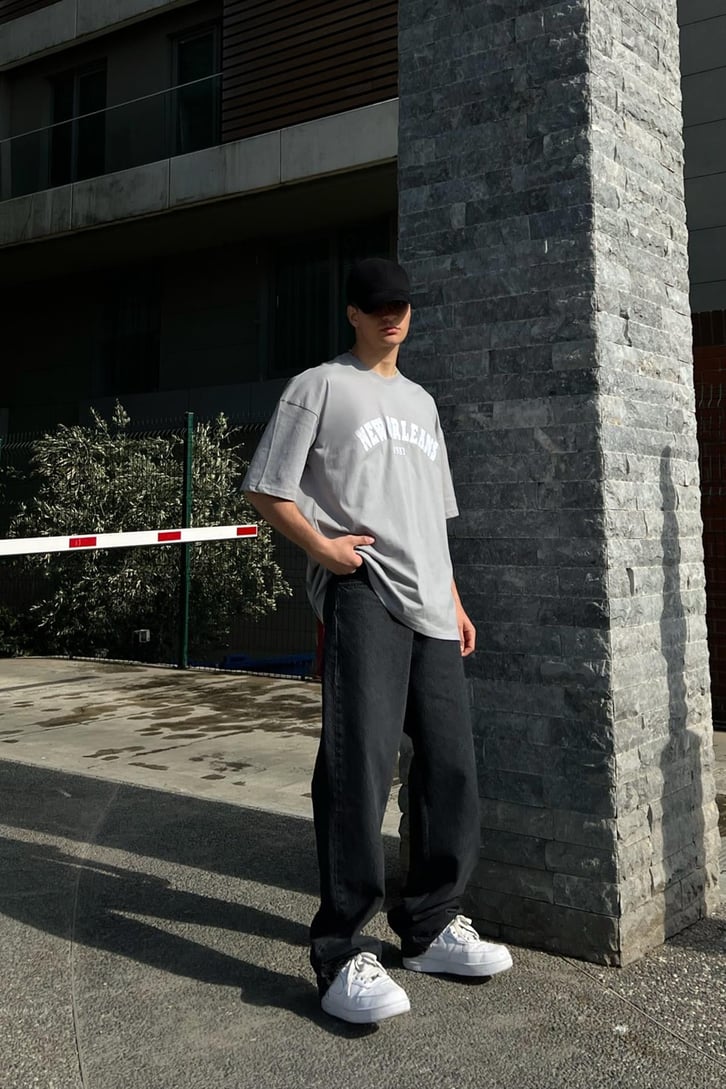 New Orleans Nakışlı Oversize Tshirt