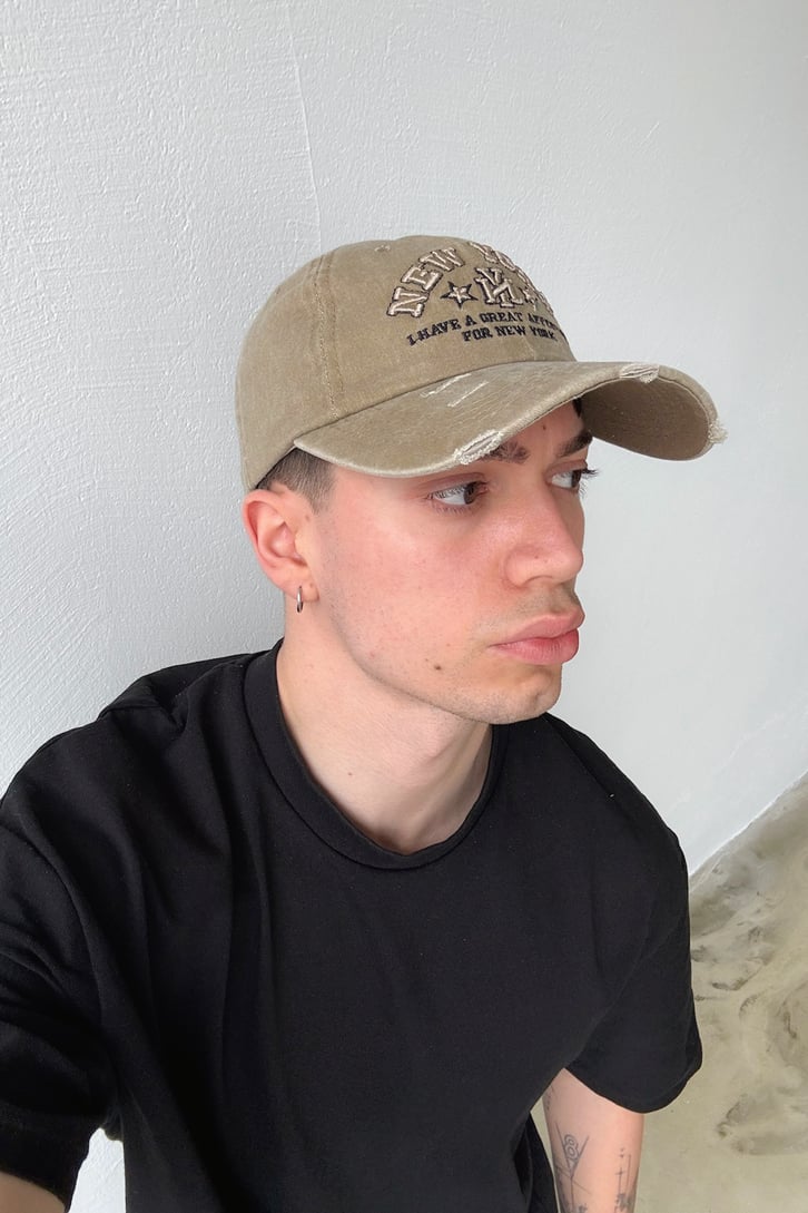 New York Nakışlı Şapka