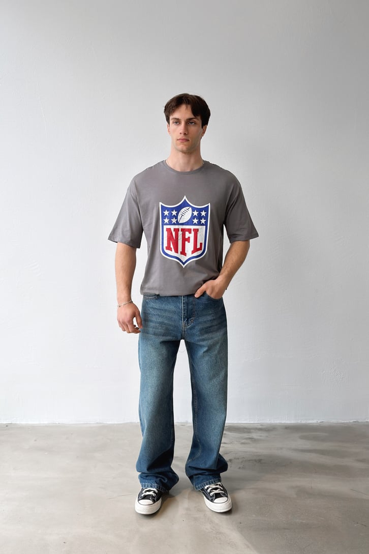 NFL Baskılı Oversize Tişört