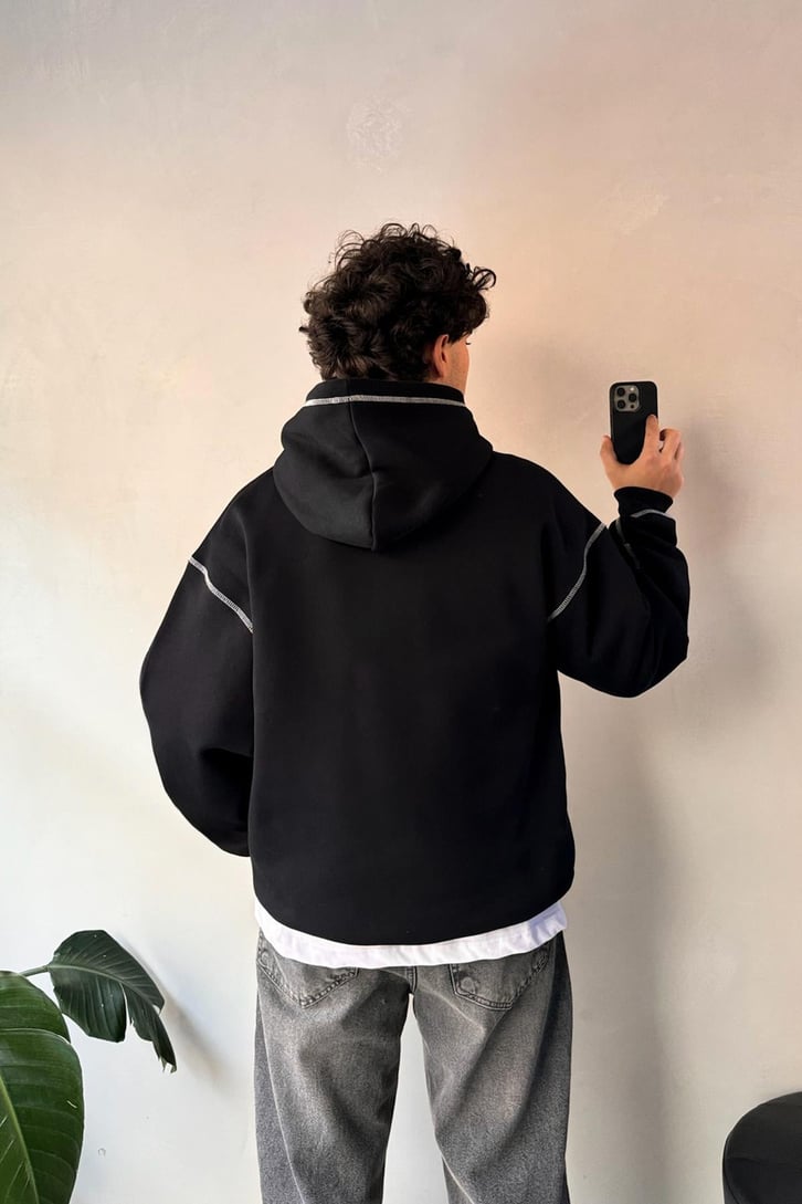 Nfs Baskılı Oversize Hoodie