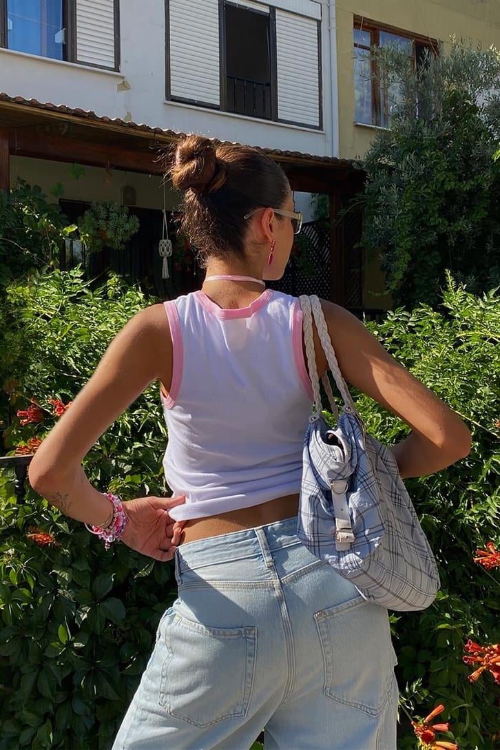 Nice Day Flower Beyaz Kolsuz Crop