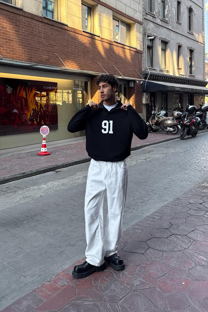 Ninety One Baskılı Sweatshirt