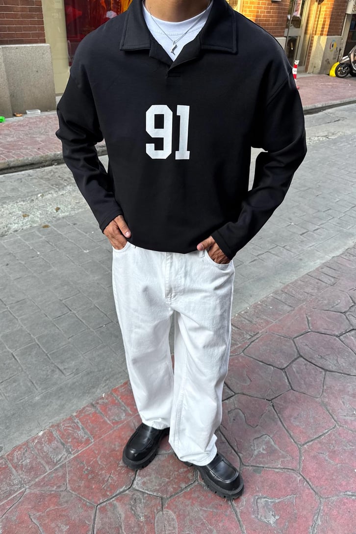 Ninety One Baskılı Sweatshirt