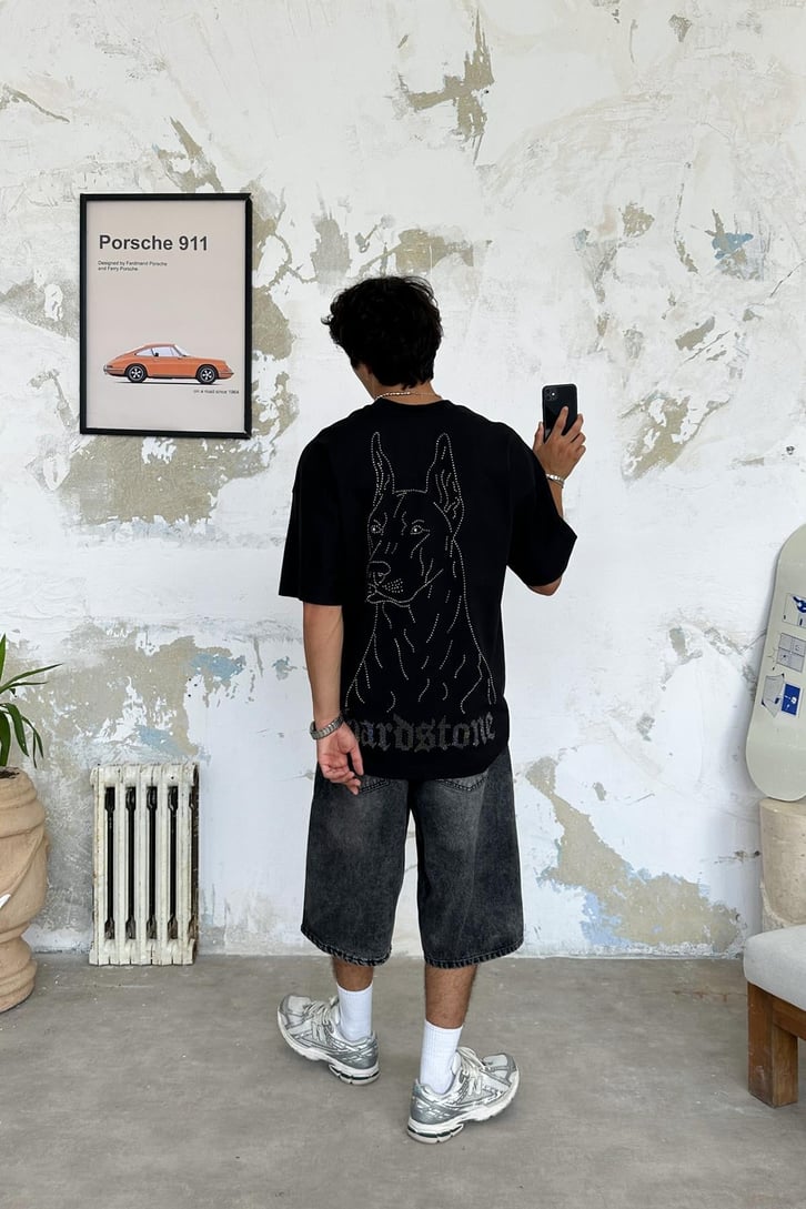 Noble Boy Taş İşlemeli Oversize Tişört
