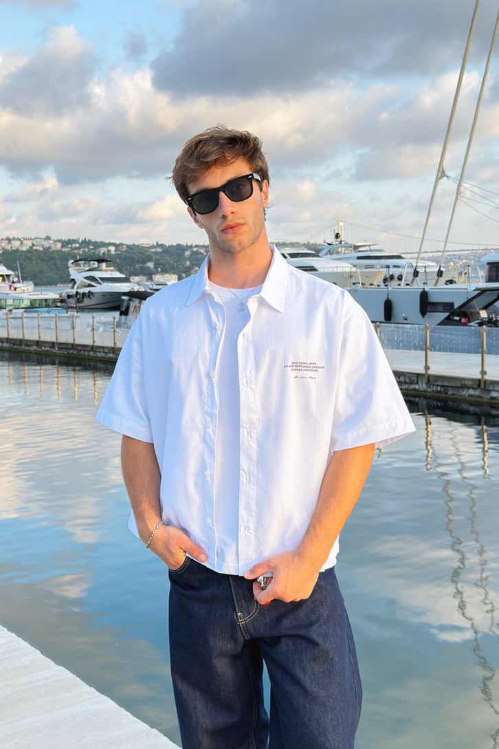 Nocturne Boxy Camp-Collar Shirt