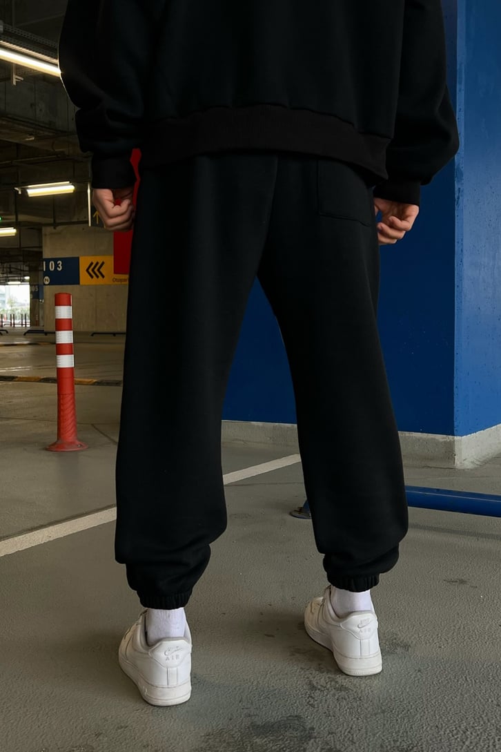 Non Fiction Siyah Jogger Fit Eşofman Altı