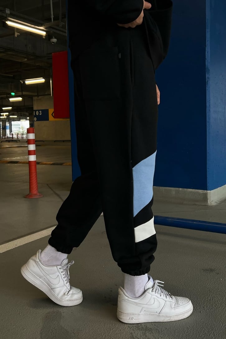 Non Fiction Siyah Jogger Fit Eşofman Altı