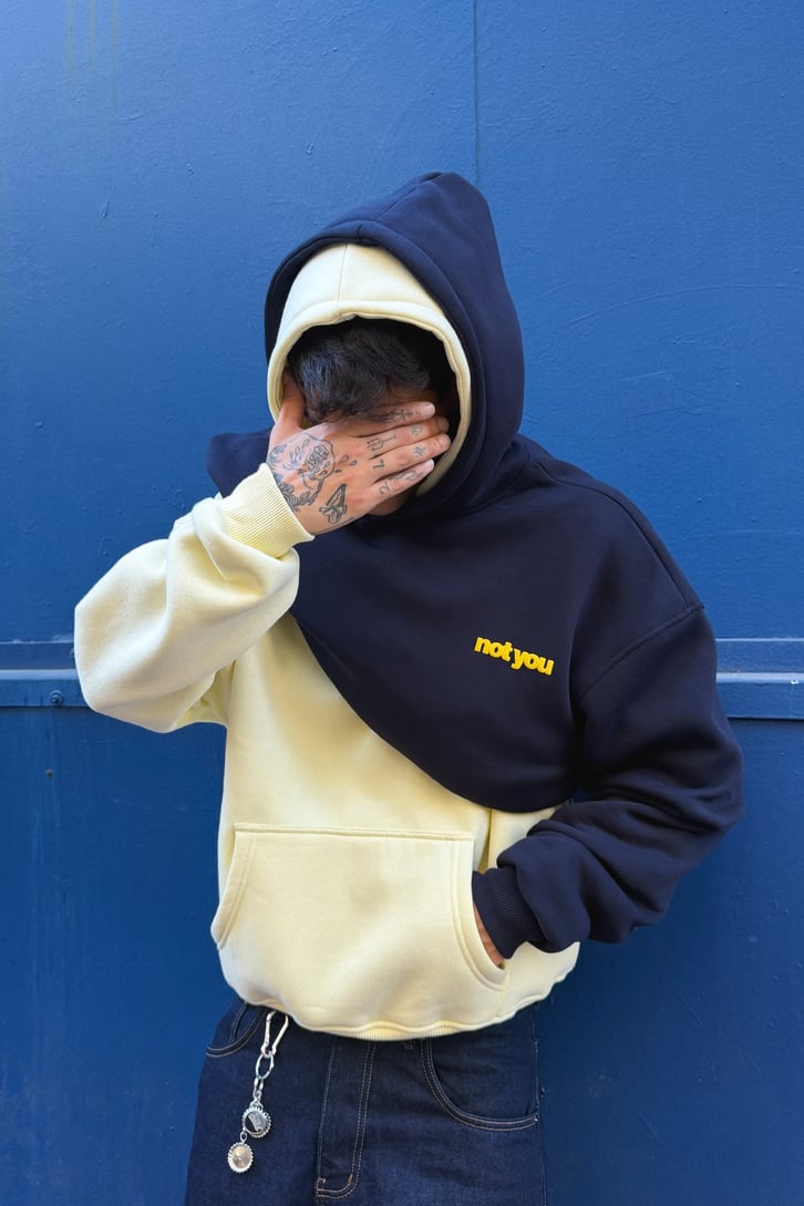 Not You Again Baskılı Hoodie